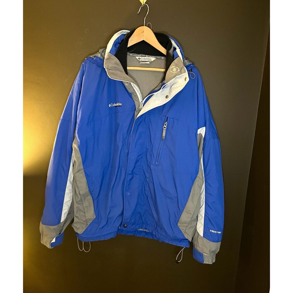 Columbia Bugaboo Vertex Men’s XL 3-in-1 Interchange Ski Jacket Fleece Blue